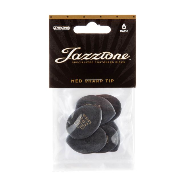 Dunlop Jazztone Medium Tip 206 -plektra, 6kpl