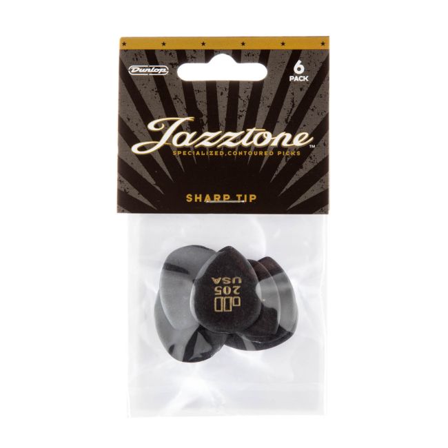 Dunlop Jazztone Point Tip 205 -plektra, 6kpl