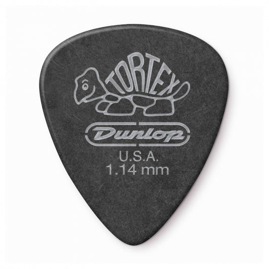 Dunlop Tortex Pitch Black -plektrat 1.14mm, 12kpl - Aron Soitin