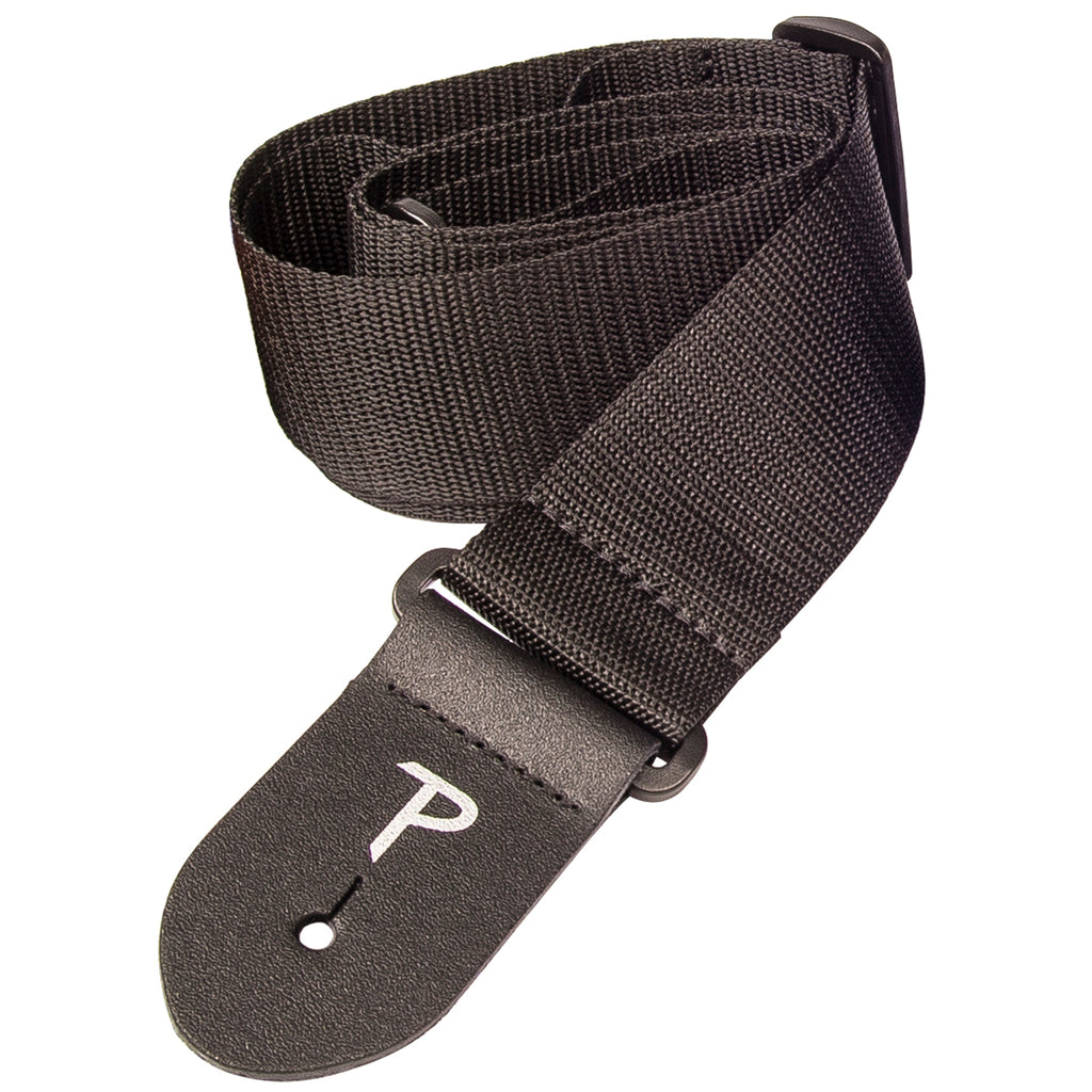 Perri's Polyester Extra Long Guitar Strap ~ Black - Aron Soitin