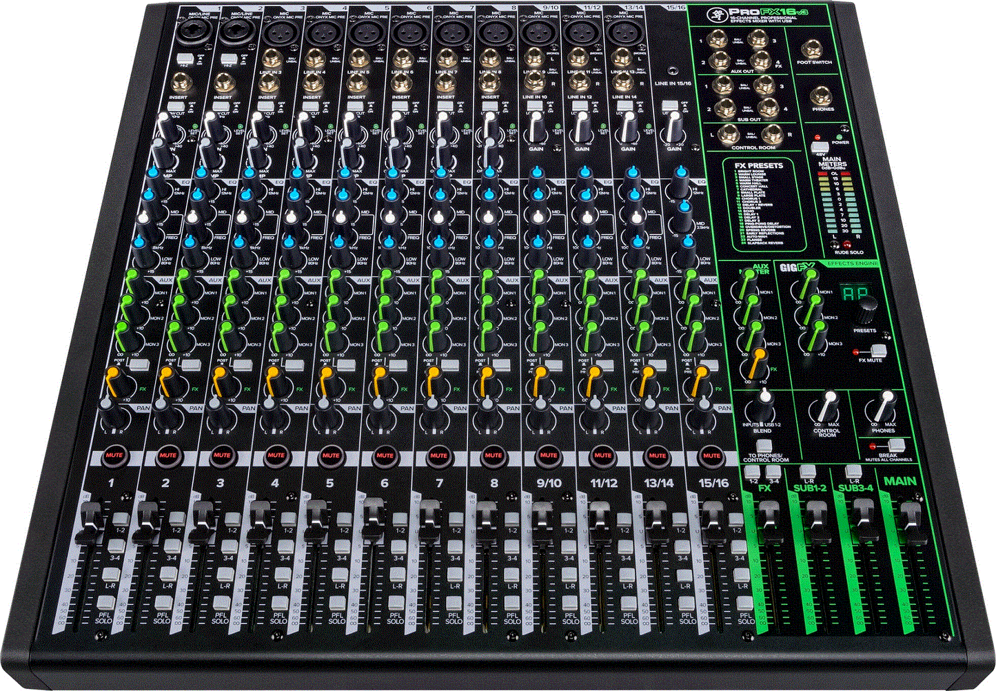 Mackie ProFX16v3 16 Channel 4-bus Professional Effects Mixer with USB - Aron Soitin