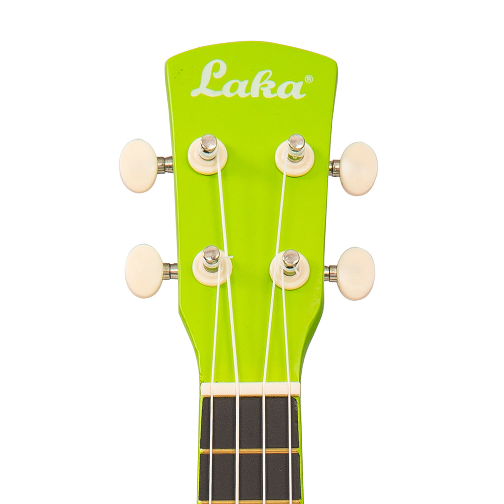 Laka Rainbow Series Soprano Ukulele & Carry Bag ~ Green - Aron Soitin