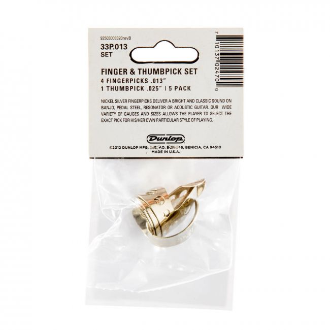 Dunlop .013" sormi- ja peukaloplektra-setti, metallia - Aron Soitin