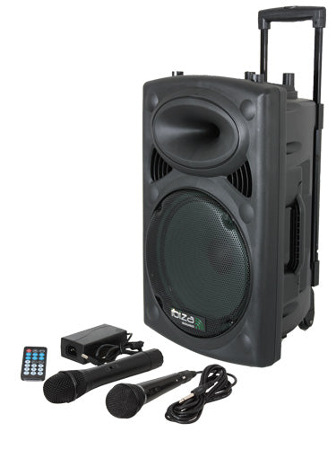 IBIZA SOUND PORT8 KANNETTAVA AKKUKÄYTTÖINEN 400W AKTIIVIKAIUTIN+LANGATON MIKKI/USB/SD+BT - Aron Soitin