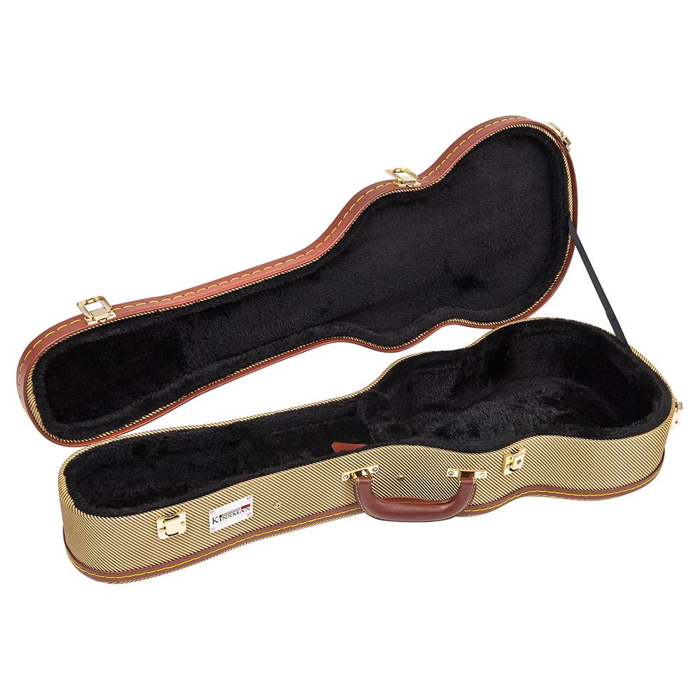 Kinsman KUX14 Deluxe Case tenoriukulelen kova tweedlaukku - Aron Soitin