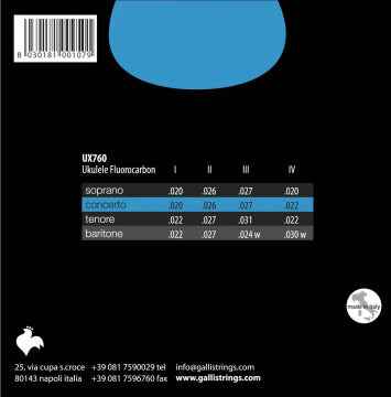 GALLI UX760 KONSERTTIUKULELEN KIELET, FLUOROCARBON