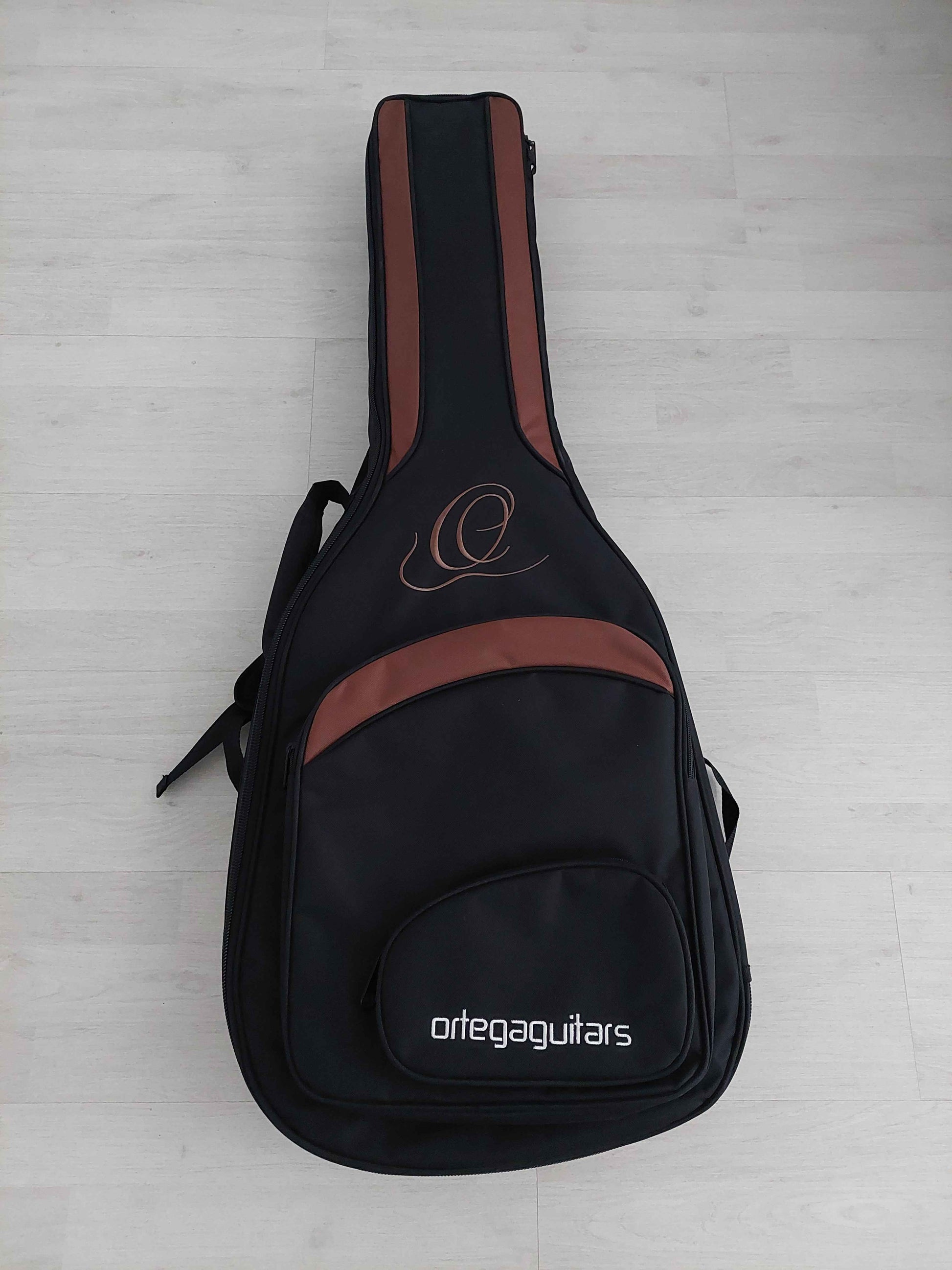 Ortega RCE145BK nylon string acoustic classical guitar cutaway with mic