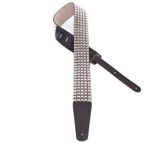 Perri's 2.5″ Silver Studded Leather Guitar Strap - Aron Soitin