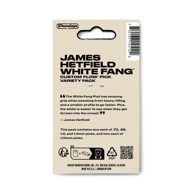Dunlop Hetfield White Fang Variety Pack, 6kpl