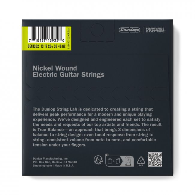 Dunlop Nickel Wound Baritone 13-62 kitaran kielet