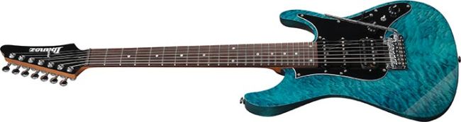 Ibanez AZ447P1QM-COB 7-kielinen sähkökitara pussilla