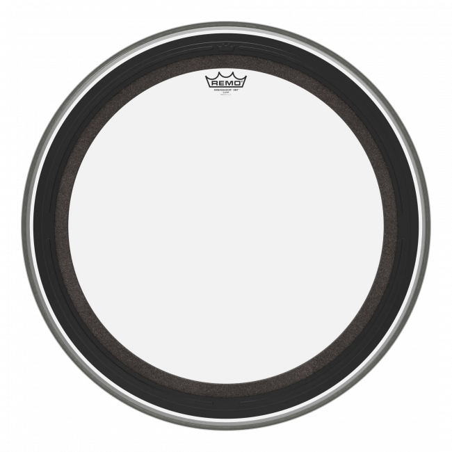 Remo 24" Ambassador SMT Clear Bassorummun kalvo - Aron Soitin