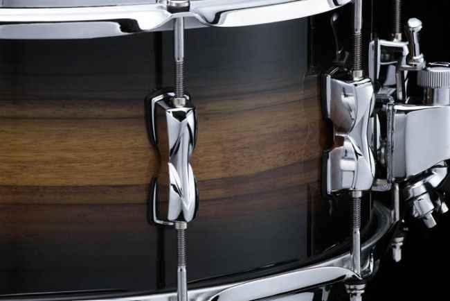Tama S.L.P. Feat. Hybrid Bubinga & maple w/zebrawood ulkok.