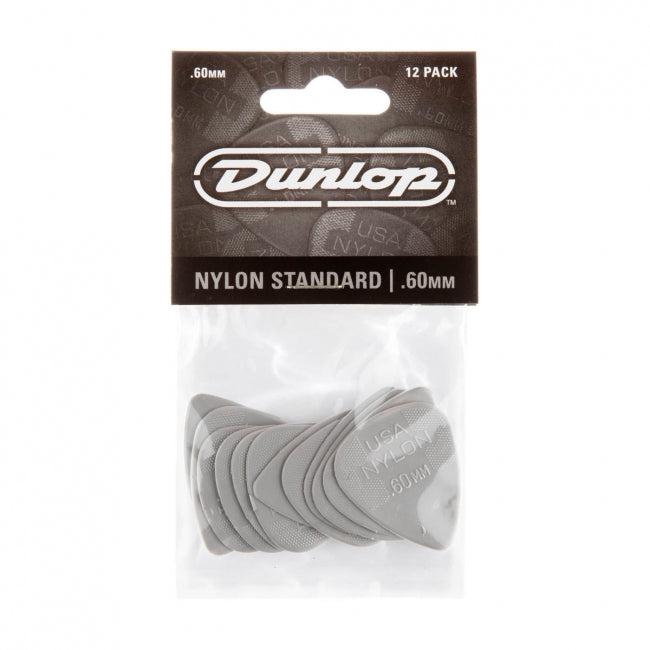 Dunlop Nylon Standard 0.60mm plektrat, 12kpl - Aron Soitin