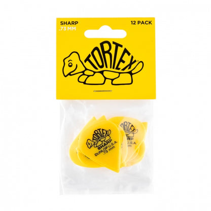 Dunlop Tortex Sharp -plektrat 0.73mm, 12 kpl - Aron Soitin