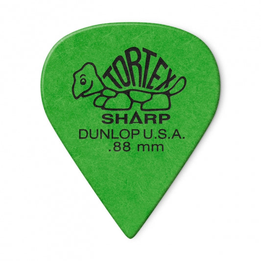 Dunlop Tortex Sharp -plektrat 0.88 mm, 12 kpl - Aron Soitin