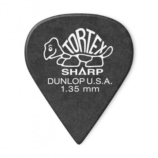 Dunlop Tortex Sharp -plektrat 1.35 mm, 12 kpl - Aron Soitin