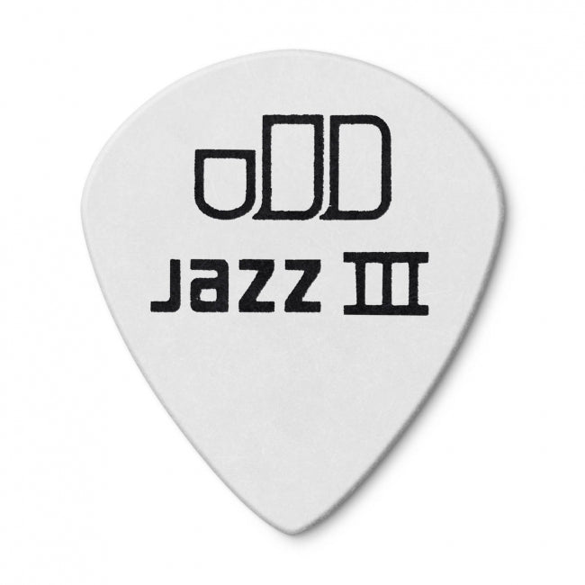 Dunlop Tortex Jazz III White -plektrat 0.73mm, 12kpl - Aron Soitin