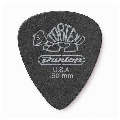Dunlop Tortex Pitch Black -plektrat 0.50mm, 12kpl - Aron Soitin