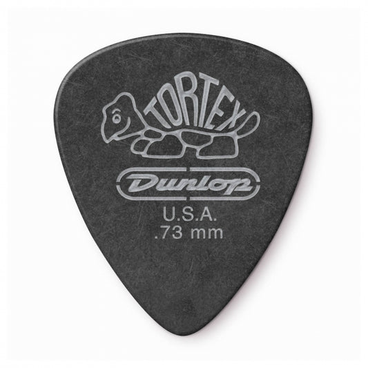 Dunlop Tortex Pitch Black -plektrat 0.73mm, 12kpl - Aron Soitin