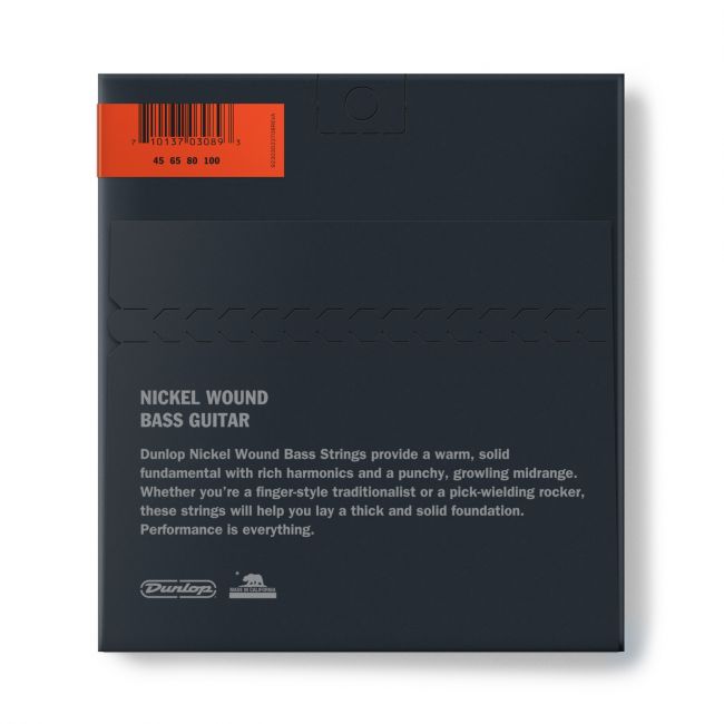 Dunlop Nickel Wound Bass 45-100 -bassokitaran kielet - Aron Soitin