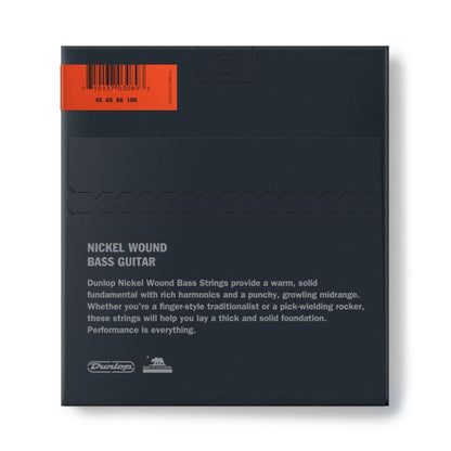 Dunlop Nickel Wound Bass 45-100 -bassokitaran kielet - Aron Soitin