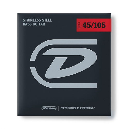 Dunlop Stainless Steel Bass 45-105 -bassokitaran teräskielet - Aron Soitin