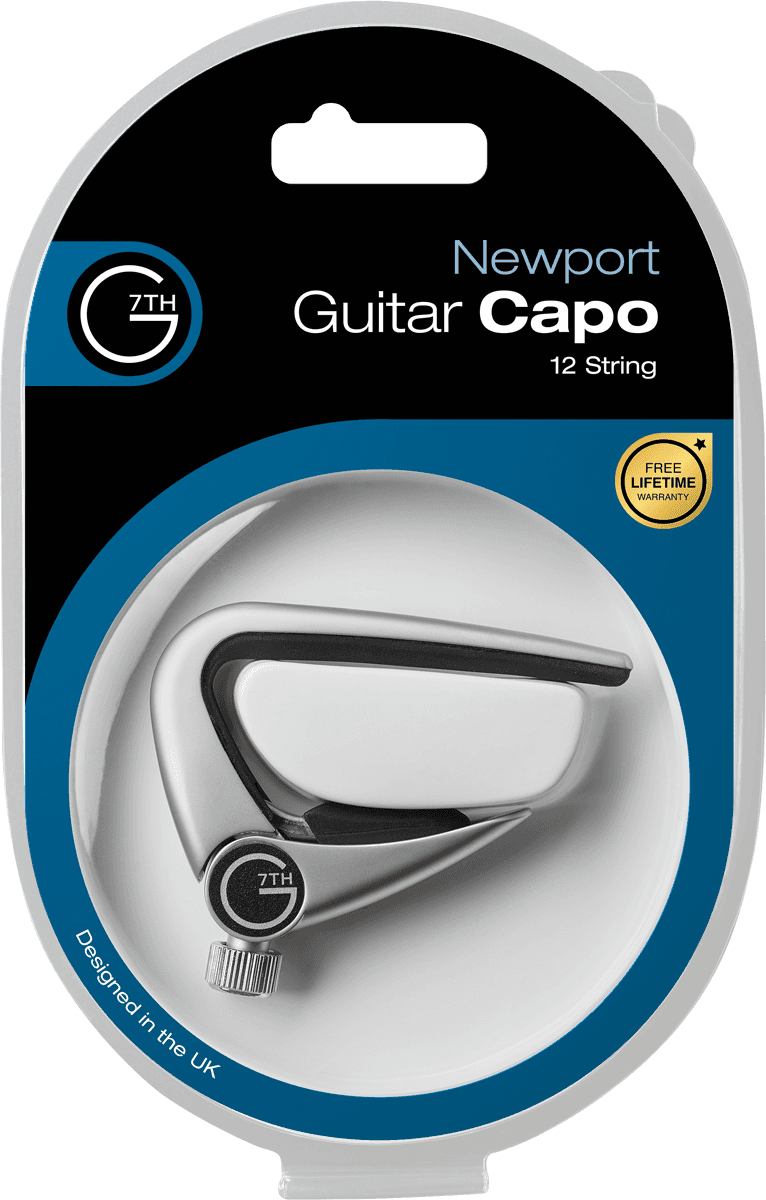 G7th C32013 Capo Newport 12 string guitar - Silver - Aron Soitin