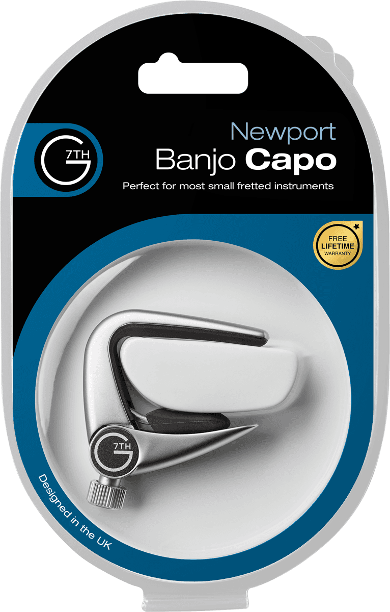 G7th C34013 Capo Newport Ukulele / Banjo - Silver - Aron Soitin