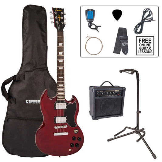 Encore EBP-E69CR Electric Guitar Pack Cherry Red - Aron Soitin