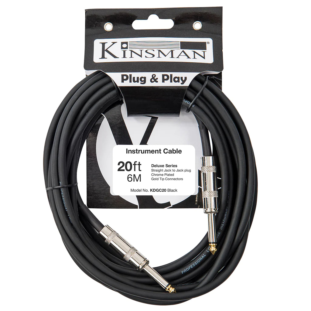 Kinsman Deluxe Instrument Cable ~ 20ft/6m - Aron Soitin