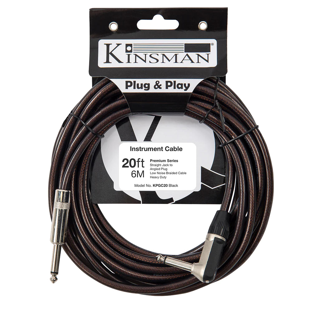 Kinsman Premium Instrument Cable ~ 20ft/6m - Aron Soitin