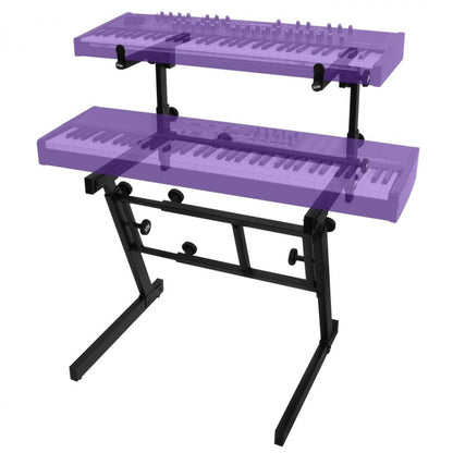 On-Stage KS7365EJ Pro Heavy-Duty Folding-Z kaksitasoinen keyboard-teline - Aron Soitin