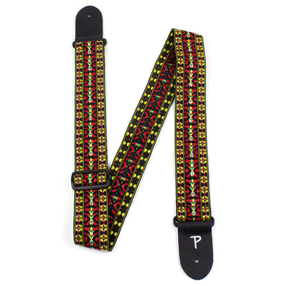 Perri's 2" Retro Hootenanny Poly Guitar Strap ~ Yellow Red - Aron Soitin