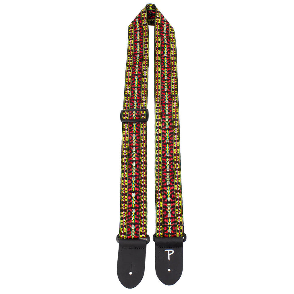 Perri's 2" Retro Hootenanny Poly Guitar Strap ~ Yellow Red - Aron Soitin