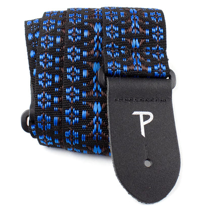 Perri's 2" Retro Hootenanny Poly Guitar Strap ~ Blue - Aron Soitin