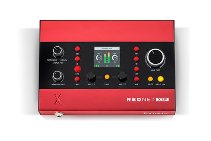 FOCUSRITE REDNET X2P on 2×2 Dante™-äänikortti Red Evolution -etuasteilla - Aron Soitin