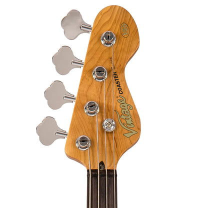 Vintage V40 Coaster Series Bass Guitar Candy Apple Blue - Aron Soitin