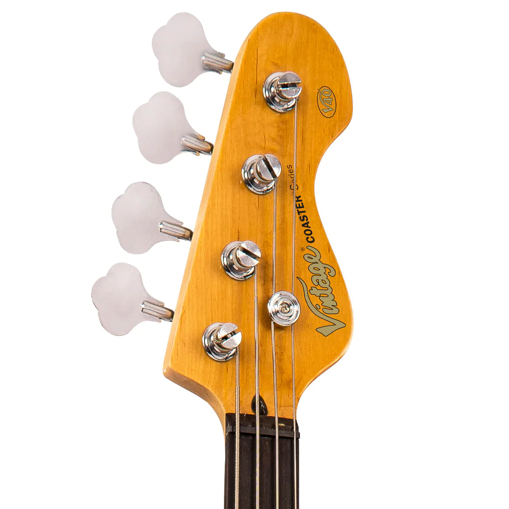 Vintage V40 Coaster Series Bass Guitar ~ 3 Tone Sunburst - Aron Soitin