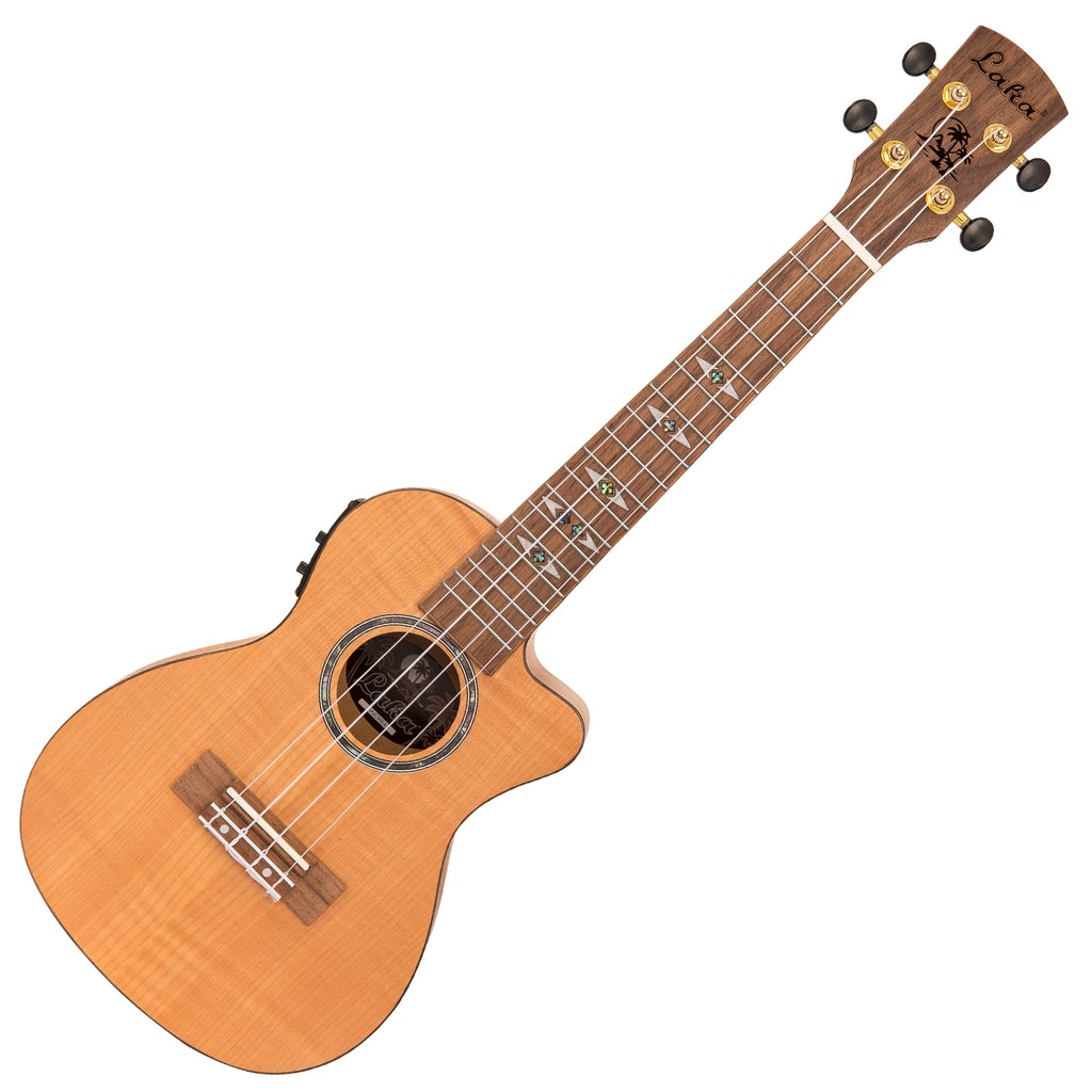 Laka Maple Series Electro-Acoustic Cutaway Ukulele & Carry Bag ~ Concert - Aron Soitin
