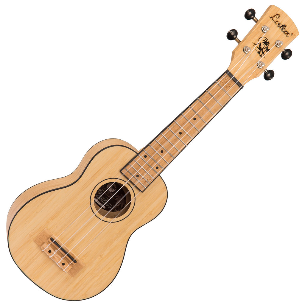 Laka Bamboo Series Ukulele & Carry Bag ~ Soprano - Aron Soitin