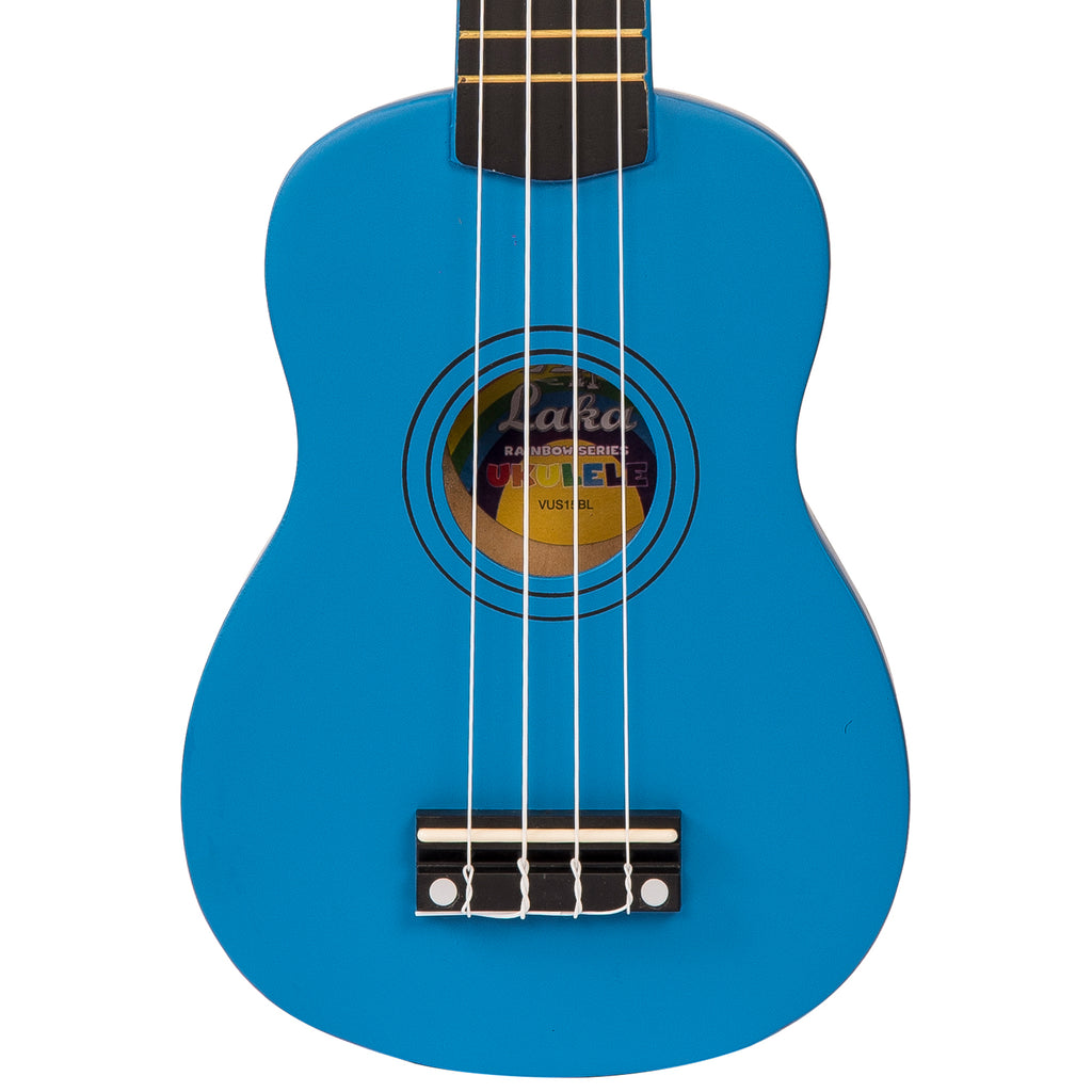 Laka Rainbow Series Soprano Ukulele & Carry Bag ~ Blue - Aron Soitin