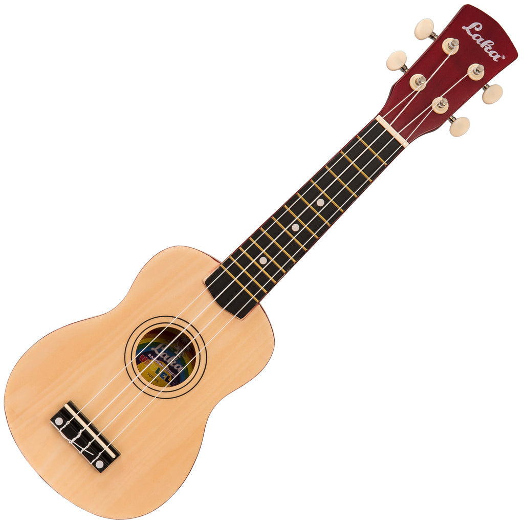 Laka Rainbow Series Soprano Ukulele & Carry Bag ~ Natural - Aron Soitin