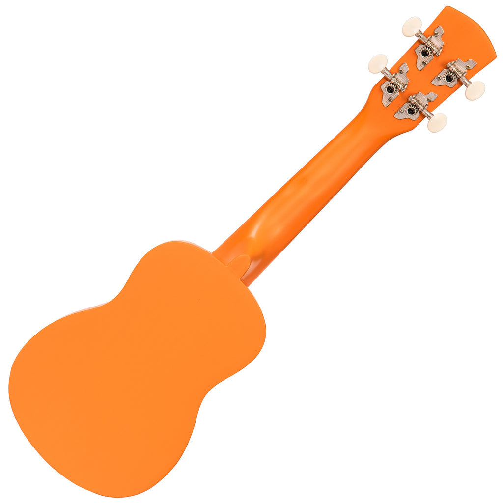 Laka Rainbow Series Soprano Ukulele & Carry Bag ~ Orange - Aron Soitin