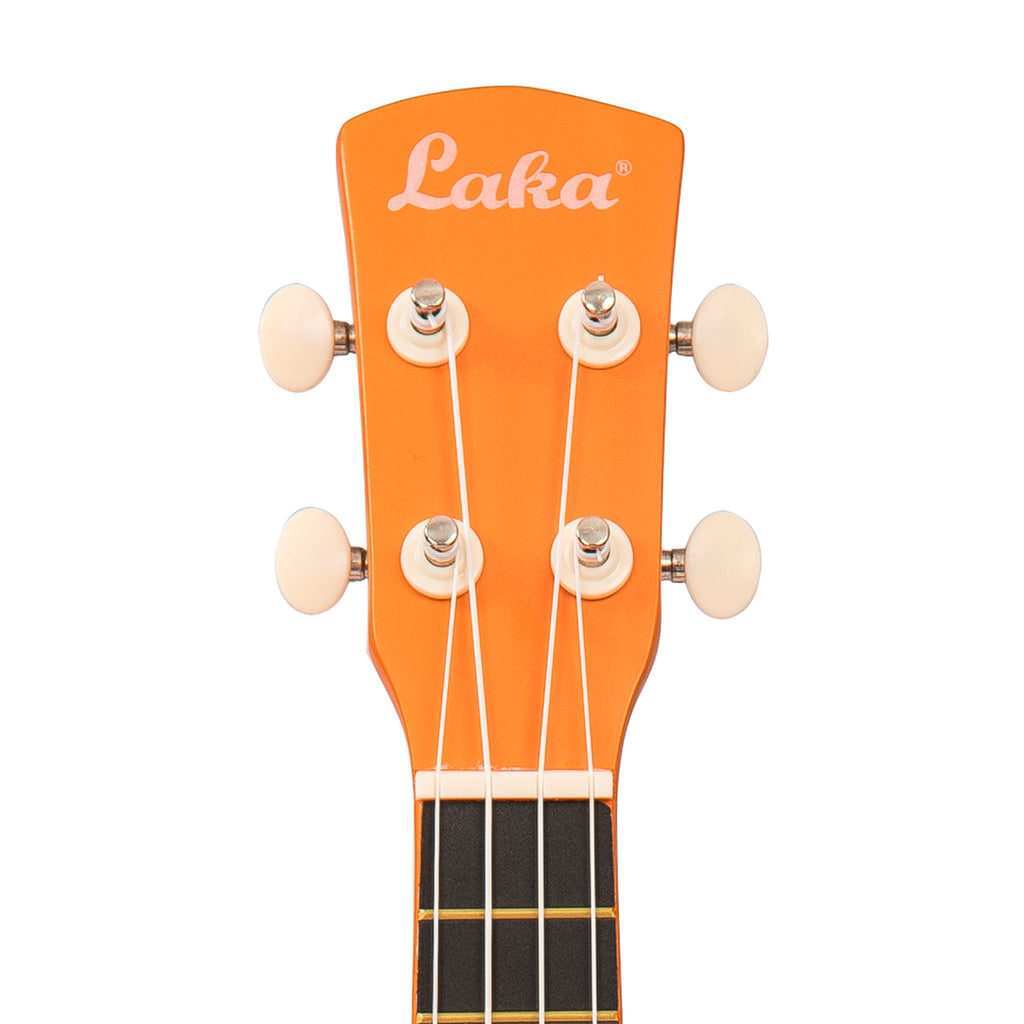 Laka Rainbow Series Soprano Ukulele & Carry Bag ~ Orange - Aron Soitin