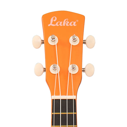 Laka Rainbow Series Soprano Ukulele & Carry Bag ~ Orange - Aron Soitin