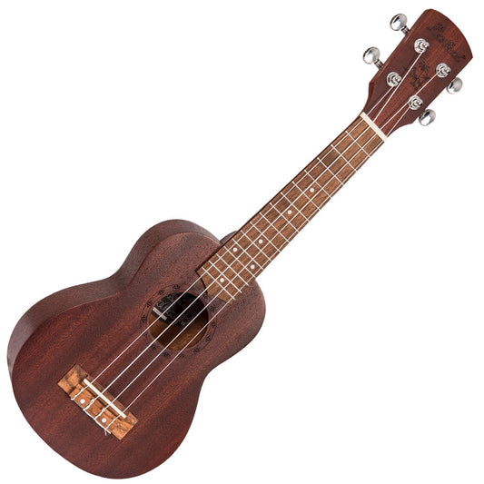 Laka Sapele Series Soprano Ukulele & Bag ~ Chocolate - Aron Soitin