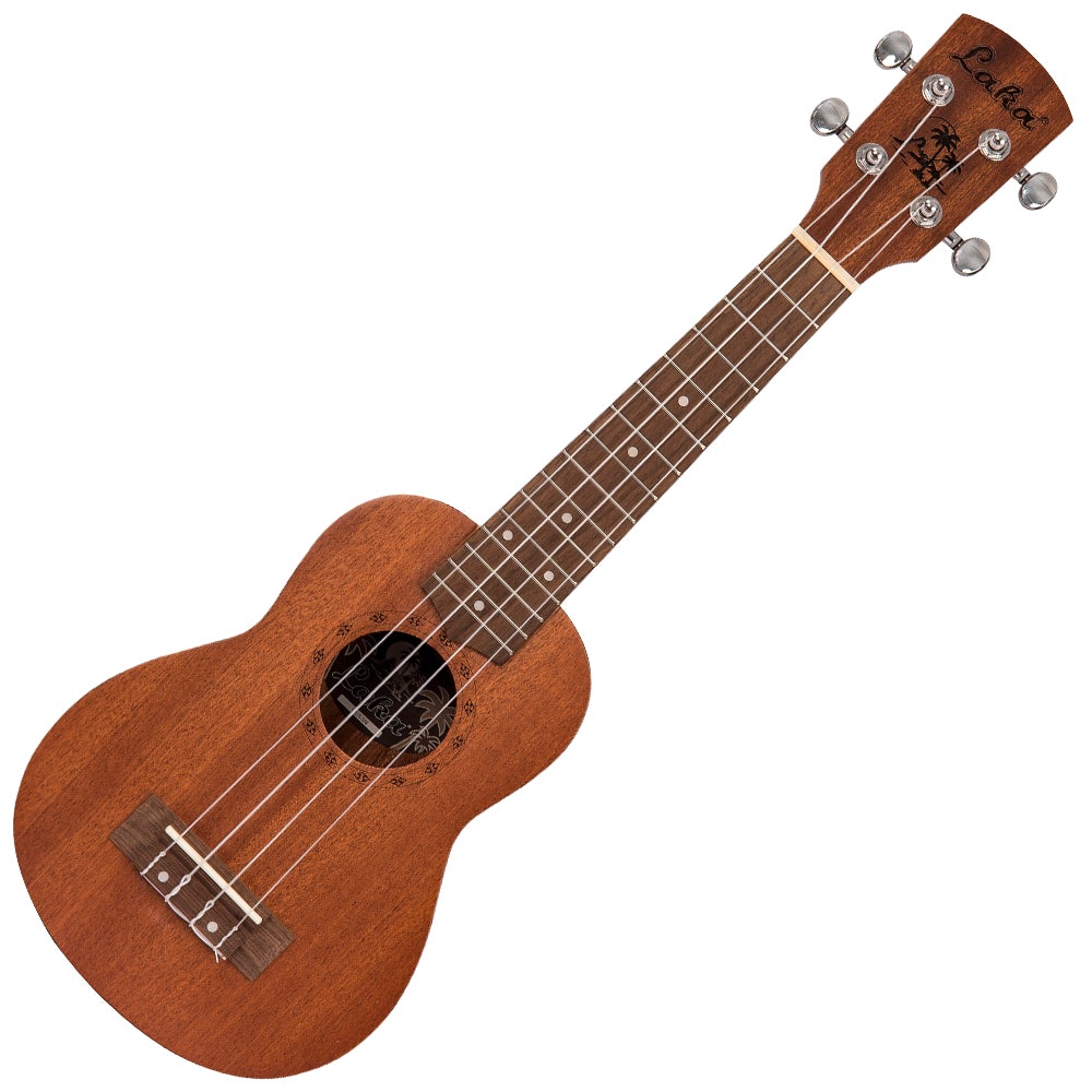 Laka Sapele Series Soprano Ukulele & Bag ~ Natural - Aron Soitin