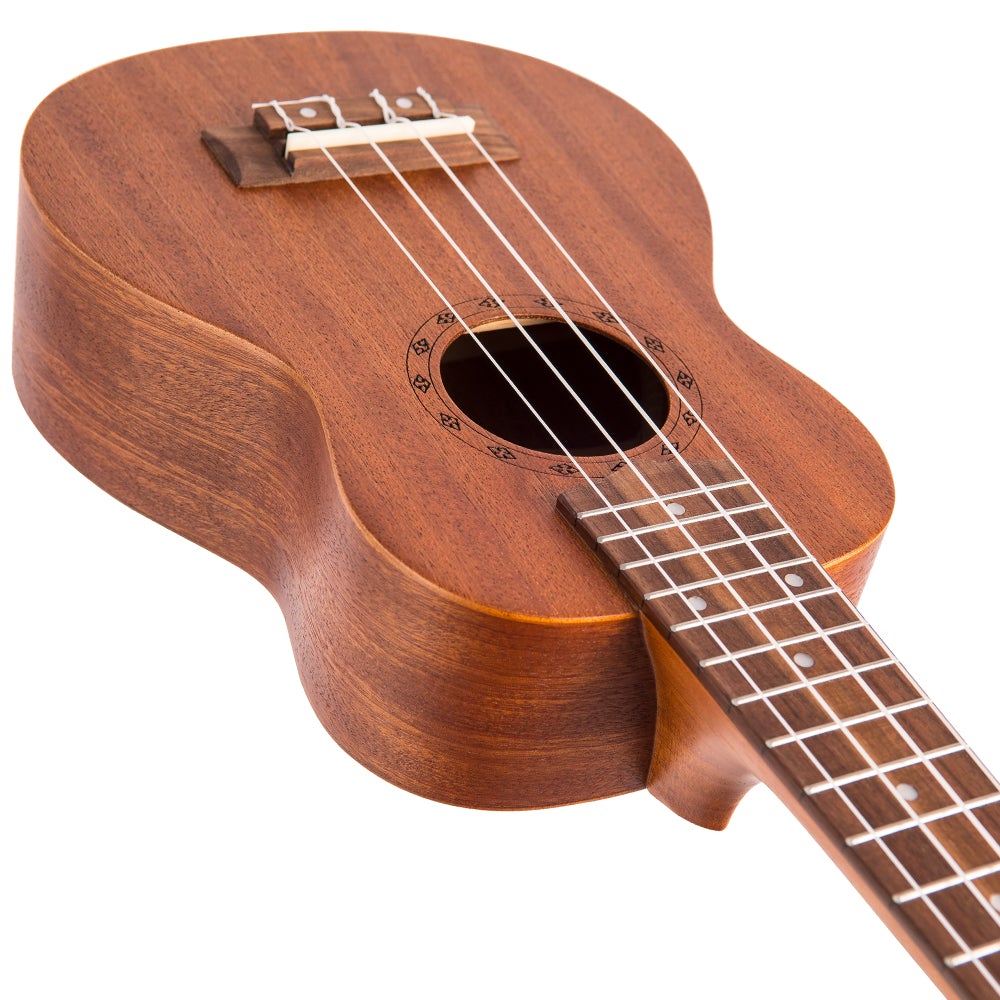 Laka Sapele Series Soprano Ukulele & Bag ~ Natural - Aron Soitin