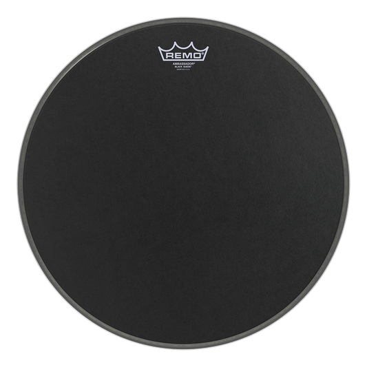 Remo 16" Ambassador Suede Black - Aron Soitin